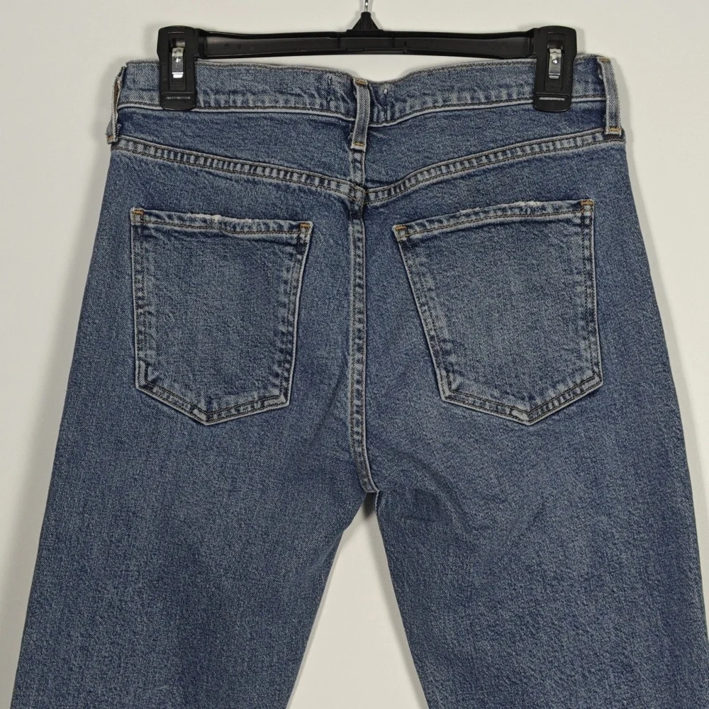 AGOLDE Toni Mid Rise Straight Medium Wash Blue Jeans Size 27 - Picture 15 of 16